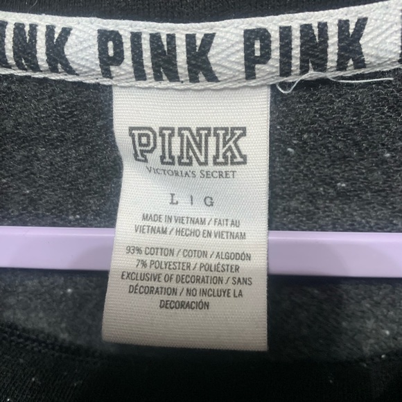 Women’s Pink Pullover. Color is Black speckled size large - Picture 3 of 3